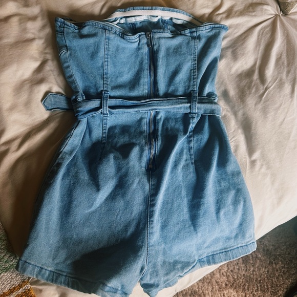 denim romper - Picture 4 of 5